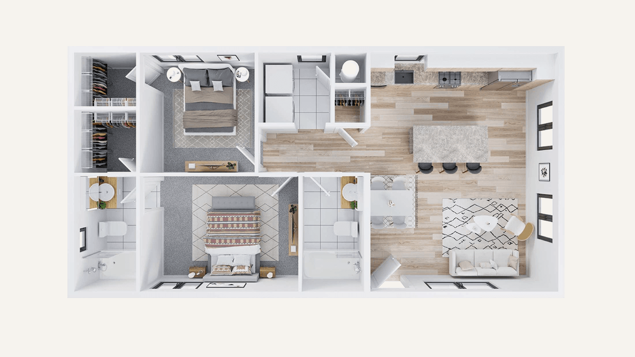 Proven ADU floor plan optimized for efficiency and livability